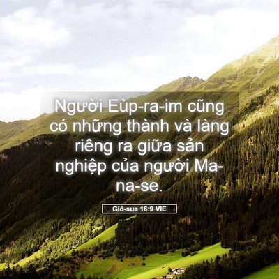 Picture 05 - Giô-sua 16:9 VIE - Người Eùp-ra-im cũng có những thành và - Bible Verse Picture