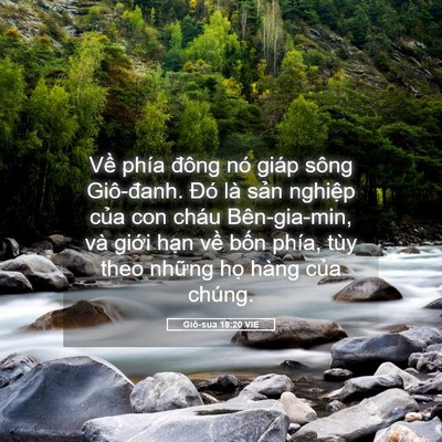 Picture 05 - Giô-sua 18:20 VIE - Về phía đông nó giáp sông Giô-đanh. - Bible Verse Picture