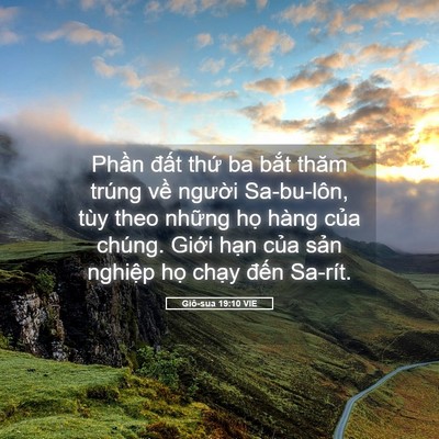 Picture 05 - Giô-sua 19:10 VIE - Phần đất thứ ba bắt thăm trúng về - Bible Verse Picture