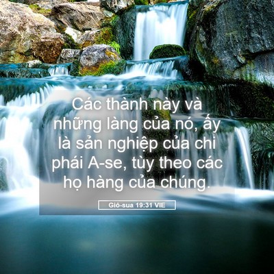 Picture 05 - Giô-sua 19:31 VIE - Các thành này và những làng của nó, - Bible Verse Picture
