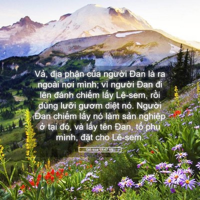Picture 05 - Giô-sua 19:47 VIE - Vả, địa phận của người Đan là ra - Bible Verse Picture