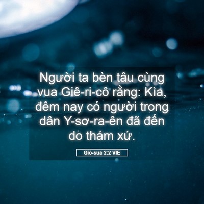 Picture 05 - Giô-sua 2:2 VIE - Người ta bèn tâu cùng vua Giê-ri-cô - Bible Verse Picture