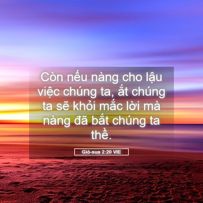 Picture 05 - Giô-sua 2:20 VIE - Còn nếu nàng cho lậu việc chúng ta, ắt - Bible Verse Picture