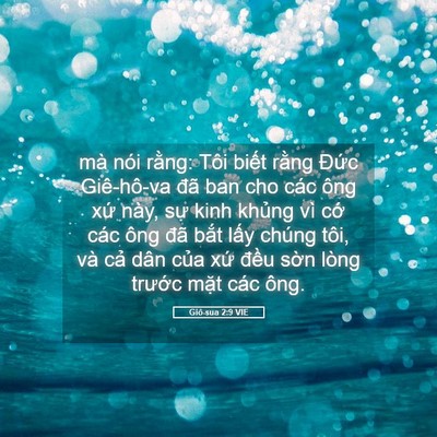 Picture 05 - Giô-sua 2:9 VIE - mà nói rằng: Tôi biết rằng Đức - Bible Verse Picture