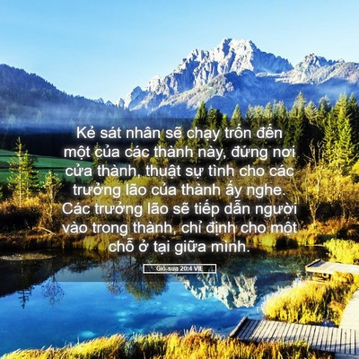 Picture 05 - Giô-sua 20:4 VIE - Kẻ sát nhân sẽ chạy trốn đến một - Bible Verse Picture