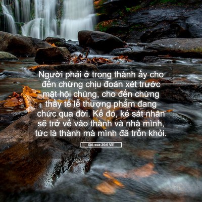 Picture 05 - Giô-sua 20:6 VIE - Người phải ở trong thành ấy cho đến - Bible Verse Picture