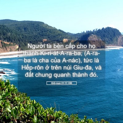 Picture 05 - Giô-sua 21:11 VIE - Người ta bèn cấp cho họ thành - Bible Verse Picture