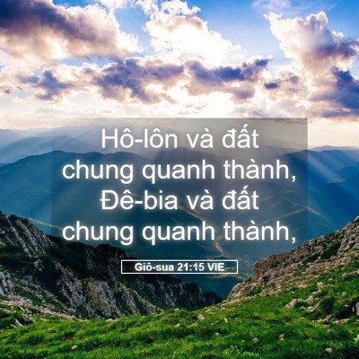 Picture 05 - Giô-sua 21:15 VIE - Hô-lôn và đất chung quanh thành, Đê-bia - Bible Verse Picture