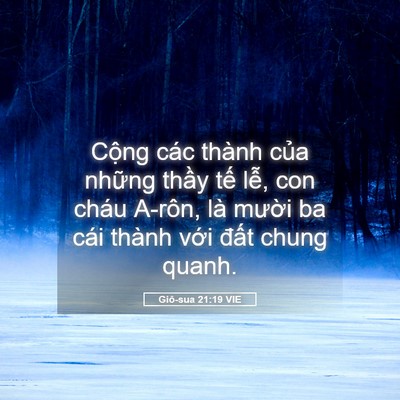 Picture 05 - Giô-sua 21:19 VIE - Cộng các thành của những thầy tế - Bible Verse Picture