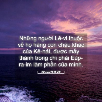 Picture 05 - Giô-sua 21:20 VIE - Những người Lê-vi thuộc về họ hàng - Bible Verse Picture