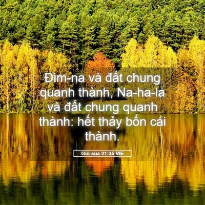 Picture 05 - Giô-sua 21:35 VIE - Đim-na và đất chung quanh thành, Na-ha-la - Bible Verse Picture