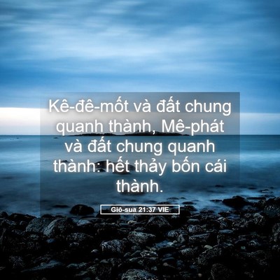 Picture 05 - Giô-sua 21:37 VIE - Kê-đê-mốt và đất chung quanh thành, - Bible Verse Picture