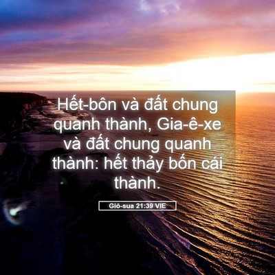 Picture 05 - Giô-sua 21:39 VIE - Hết-bôn và đất chung quanh thành, - Bible Verse Picture