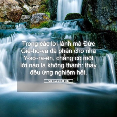 Picture 05 - Giô-sua 21:45 VIE - Trong các lời lành mà Đức Giê-hô-va - Bible Verse Picture