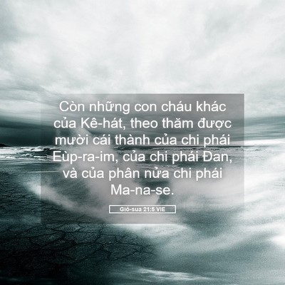 Picture 05 - Giô-sua 21:5 VIE - Còn những con cháu khác của Kê-hát, theo - Bible Verse Picture