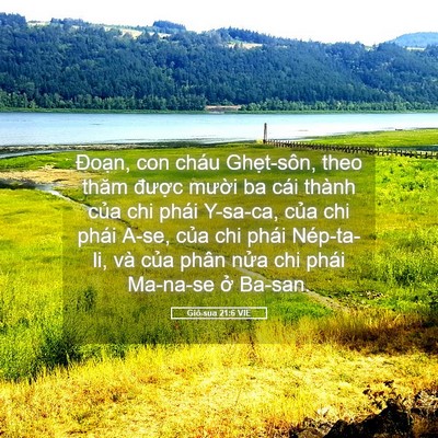 Picture 05 - Giô-sua 21:6 VIE - Đoạn, con cháu Ghẹt-sôn, theo thăm - Bible Verse Picture