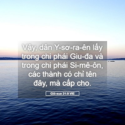 Picture 05 - Giô-sua 21:9 VIE - Vậy, dân Y-sơ-ra-ên lấy trong chi phái - Bible Verse Picture