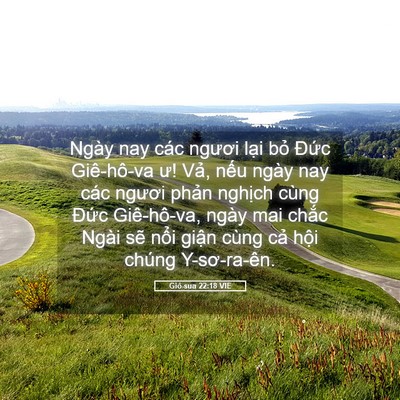 Picture 05 - Giô-sua 22:18 VIE - Ngày nay các ngươi lại bỏ Đức - Bible Verse Picture