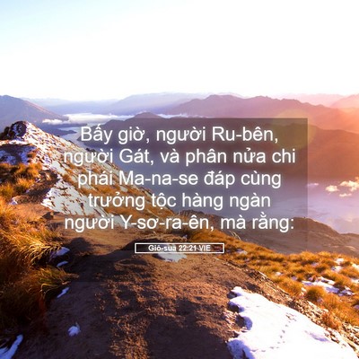 Picture 05 - Giô-sua 22:21 VIE - Bấy giờ, người Ru-bên, người Gát, và - Bible Verse Picture
