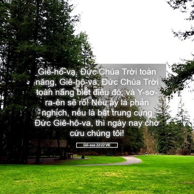 Picture 05 - Giô-sua 22:22 VIE - Giê-hô-va, Đức Chúa Trời toàn năng, - Bible Verse Picture