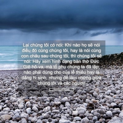 Picture 05 - Giô-sua 22:28 VIE - Lại chúng tôi có nói: Khi nào họ sẽ - Bible Verse Picture
