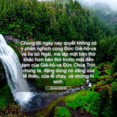 Picture 05 - Giô-sua 22:29 VIE - Chúng tôi ngày nay quyết không có ý - Bible Verse Picture
