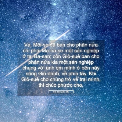 Picture 05 - Giô-sua 22:7 VIE - Vả, Môi-se đã ban cho phân nửa chi phái - Bible Verse Picture