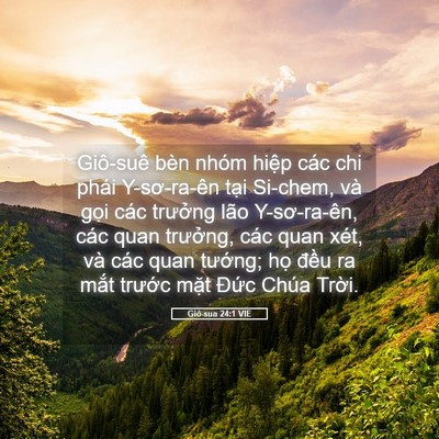 Picture 05 - Giô-sua 24:1 VIE - Giô-suê bèn nhóm hiệp các chi phái - Bible Verse Picture