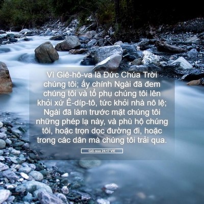 Picture 05 - Giô-sua 24:17 VIE - Vì Giê-hô-va là Đức Chúa Trời chúng - Bible Verse Picture