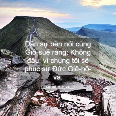 Picture 05 - Giô-sua 24:21 VIE - Dân sự bèn nói cùng Giô-suê rằng: - Bible Verse Picture