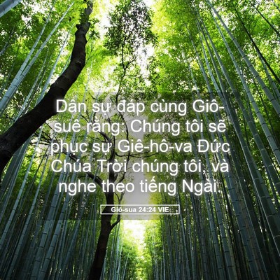 Picture 05 - Giô-sua 24:24 VIE - Dân sự đáp cùng Giô-suê rằng: Chúng - Bible Verse Picture