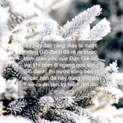 Picture 05 - Giô-sua 4:7 VIE - thì hãy đáp rằng: Aáy là nước sông - Bible Verse Picture