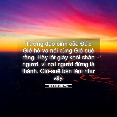 Picture 05 - Giô-sua 5:15 VIE - Tướng đạo binh của Đức Giê-hô-va - Bible Verse Picture