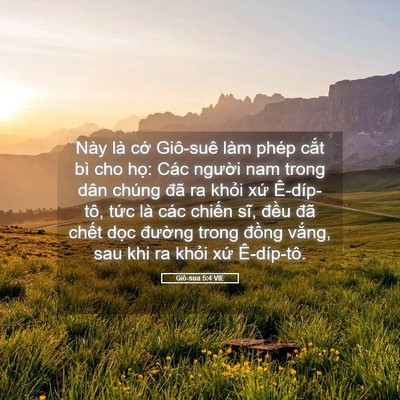 Picture 05 - Giô-sua 5:4 VIE - Này là cớ Giô-suê làm phép cắt bì cho - Bible Verse Picture