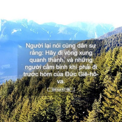 Picture 05 - Giô-sua 6:7 VIE - Người lại nói cùng dân sự rằng: Hãy - Bible Verse Picture