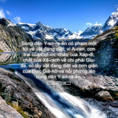 Picture 05 - Giô-sua 7:1 VIE - Song dân Y-sơ-ra-ên có phạm một tội - Bible Verse Picture