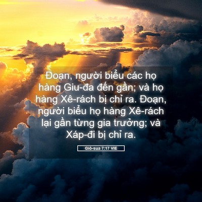 Picture 05 - Giô-sua 7:17 VIE - Đoạn, người biểu các họ hàng Giu-đa - Bible Verse Picture
