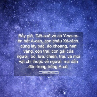 Picture 05 - Giô-sua 7:24 VIE - Bấy giờ, Giô-suê và cả Y-sơ-ra-ên - Bible Verse Picture