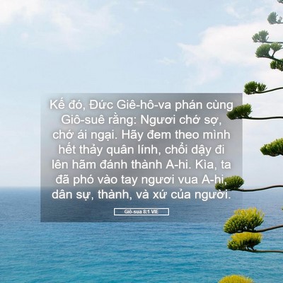 Picture 05 - Giô-sua 8:1 VIE - Kế đó, Đức Giê-hô-va phán cùng - Bible Verse Picture