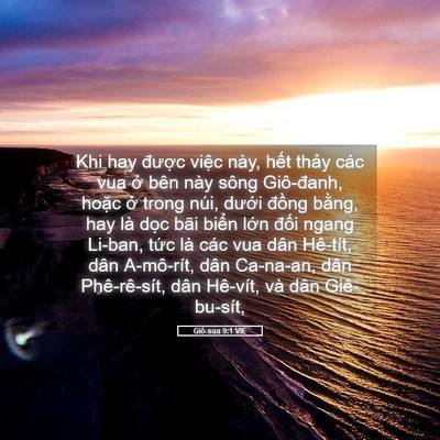 Picture 05 - Giô-sua 9:1 VIE - Khi hay được việc này, hết thảy các - Bible Verse Picture