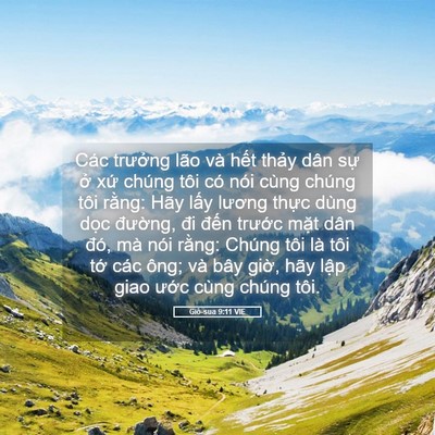 Picture 05 - Giô-sua 9:11 VIE - Các trưởng lão và hết thảy dân sự - Bible Verse Picture
