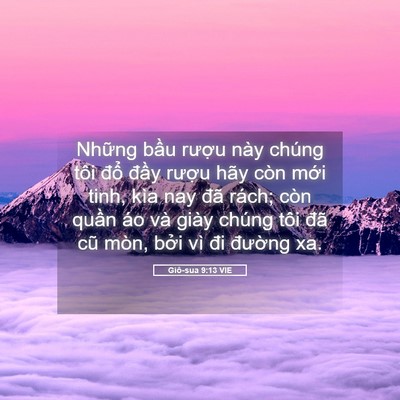 Picture 05 - Giô-sua 9:13 VIE - Những bầu rượu này chúng tôi đổ - Bible Verse Picture