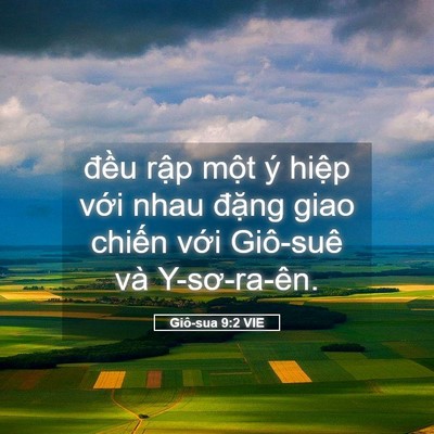 Picture 05 - Giô-sua 9:2 VIE - đều rập một ý hiệp với nhau đặng - Bible Verse Picture