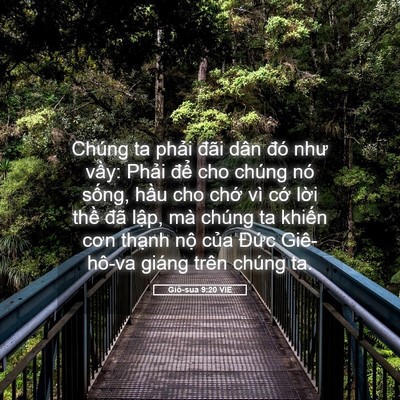 Picture 05 - Giô-sua 9:20 VIE - Chúng ta phải đãi dân đó như vầy: - Bible Verse Picture