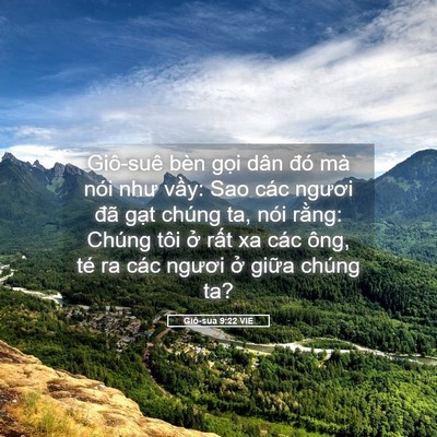 Picture 05 - Giô-sua 9:22 VIE - Giô-suê bèn gọi dân đó mà nói như - Bible Verse Picture