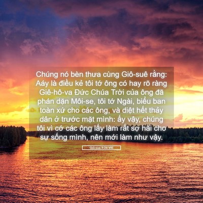 Picture 05 - Giô-sua 9:24 VIE - Chúng nó bèn thưa cùng Giô-suê rằng: - Bible Verse Picture