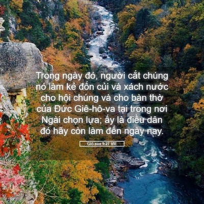 Picture 05 - Giô-sua 9:27 VIE - Trong ngày đó, người cắt chúng nó làm - Bible Verse Picture