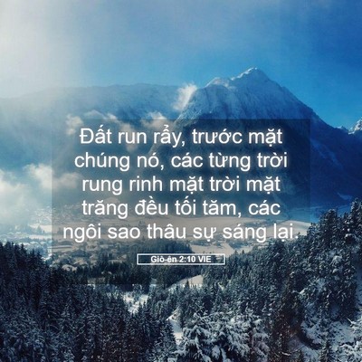 Picture 05 - Giô-ên 2:10 VIE - Đất run rẩy, trước mặt chúng nó, các - Bible Verse Picture