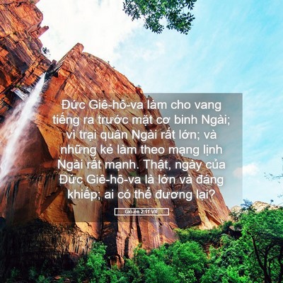 Picture 05 - Giô-ên 2:11 VIE - Đức Giê-hô-va làm cho vang tiếng ra - Bible Verse Picture