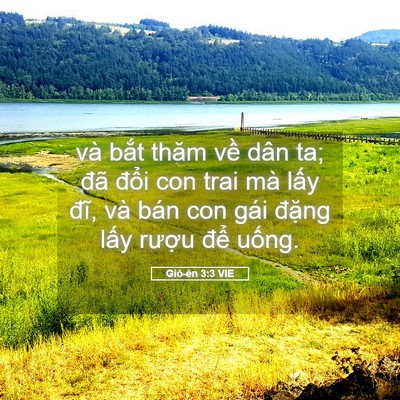 Picture 05 - Giô-ên 3:3 VIE - và bắt thăm về dân ta; đã đổi con - Bible Verse Picture
